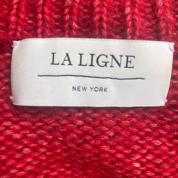 La Ligne Red Knit Sweater • Size Large • Classic Elevated Essential - Picture 10 of 11